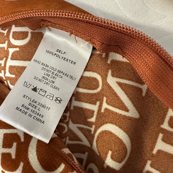 Orange Tie Front Relaxed Blouse - Picture 8 of 9